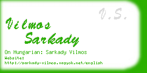 vilmos sarkady business card